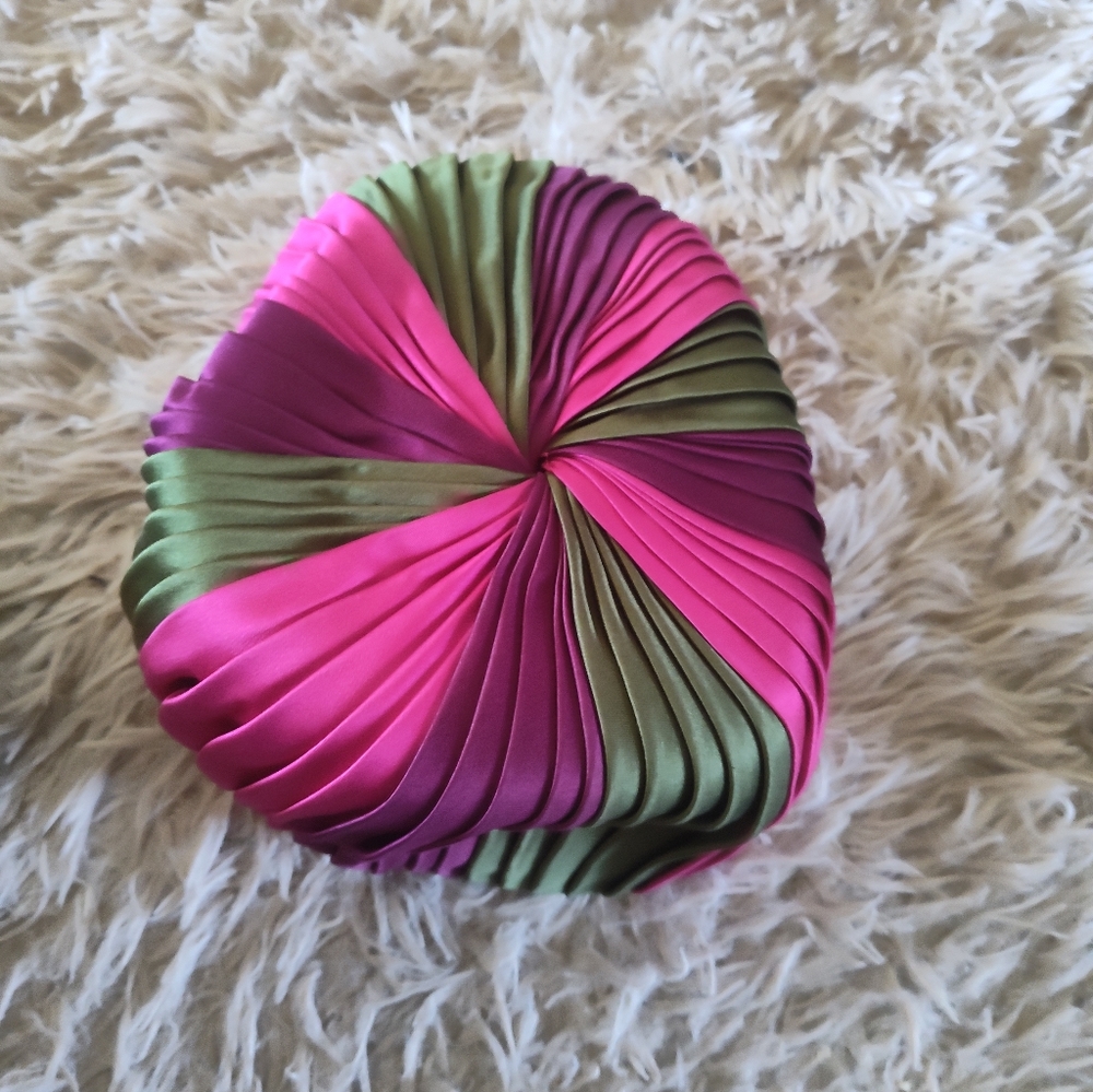 Joseph Magnin Women's Pink and Green Hat